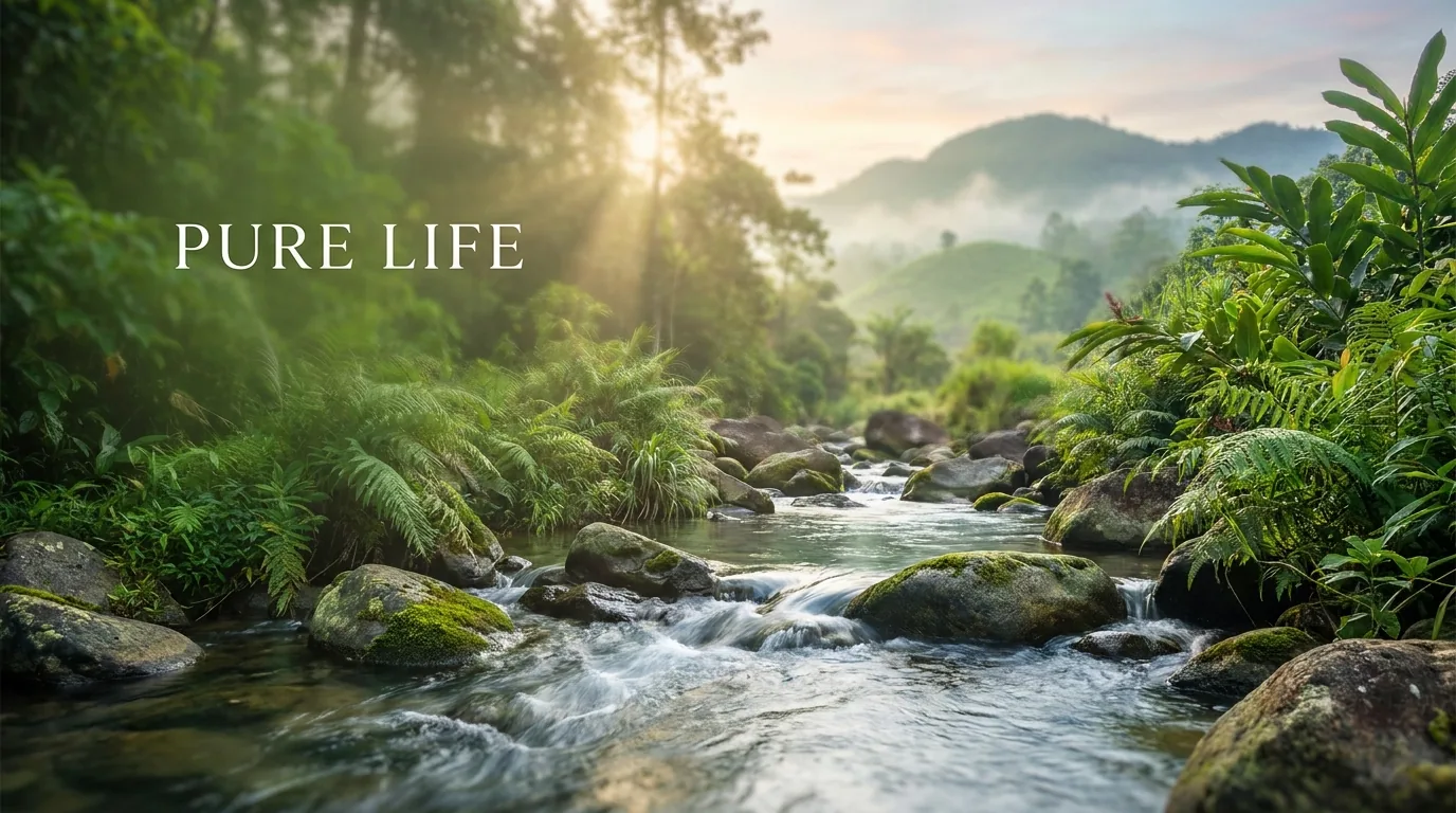 A clear mountain stream in Sri Lanka