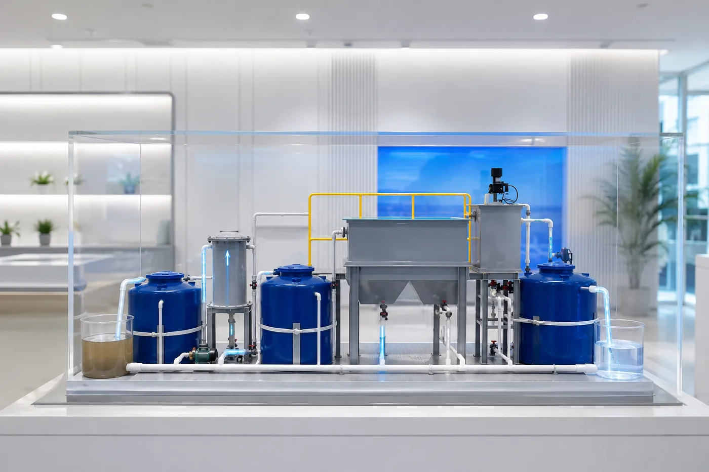 The water treatment unit shown up close