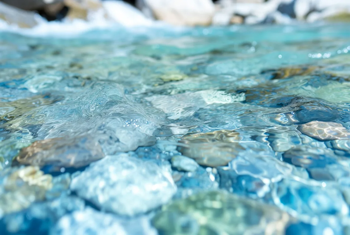 Clear, clean water over smooth pebbles
